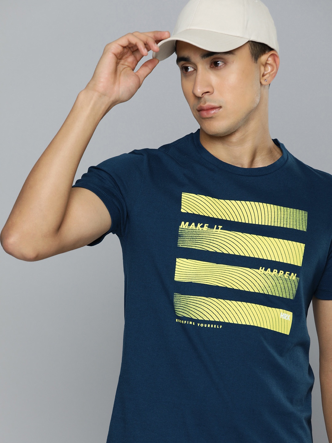 

HRX by Hrithik Roshan Men Graphic Printed T-shirt, Teal