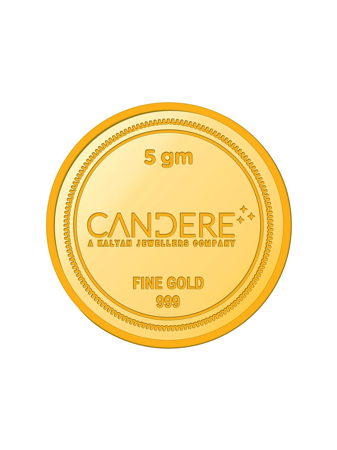 

CANDERE A KALYAN JEWELLERS COMPANY Swastik 24KT Gold Coin-5 g