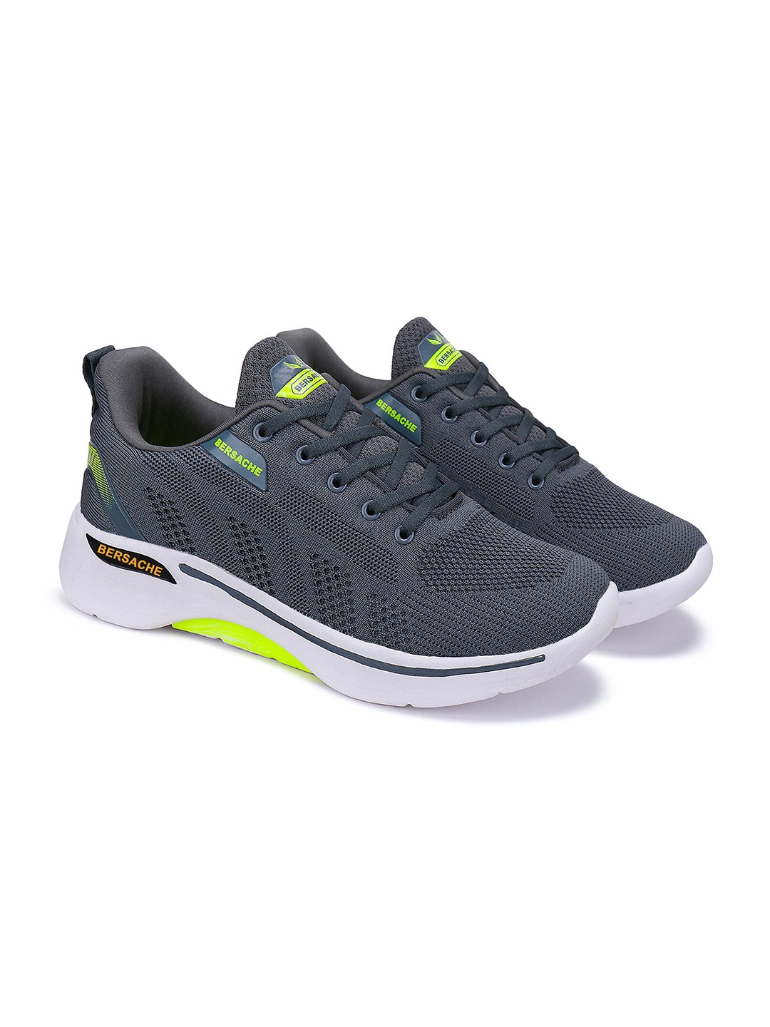 

BERSACHE Men Lightweight Non-Marking Running Shoes, Grey