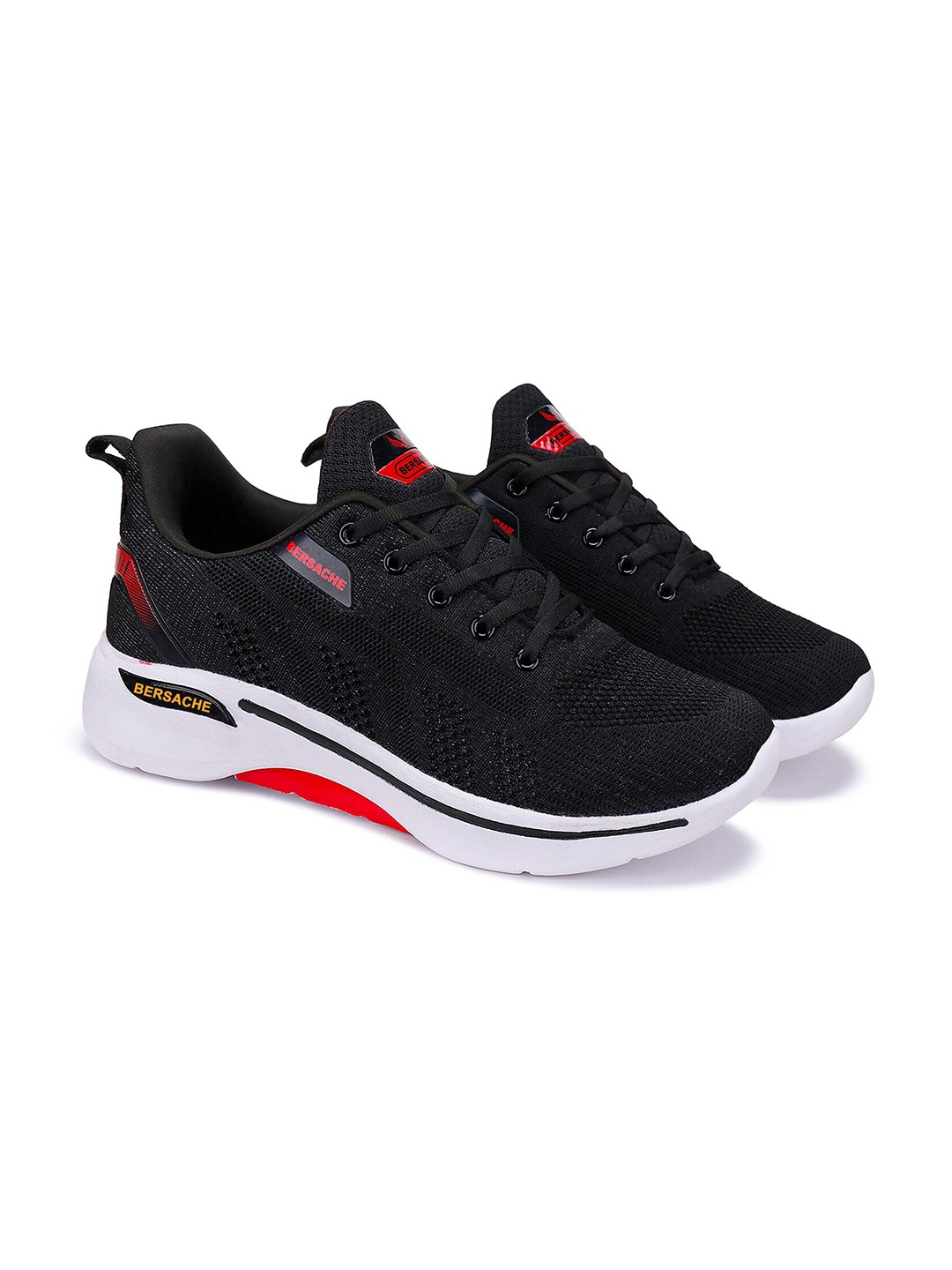 

BERSACHE Men Lightweight Canvas Non-Marking Running Shoes, Black