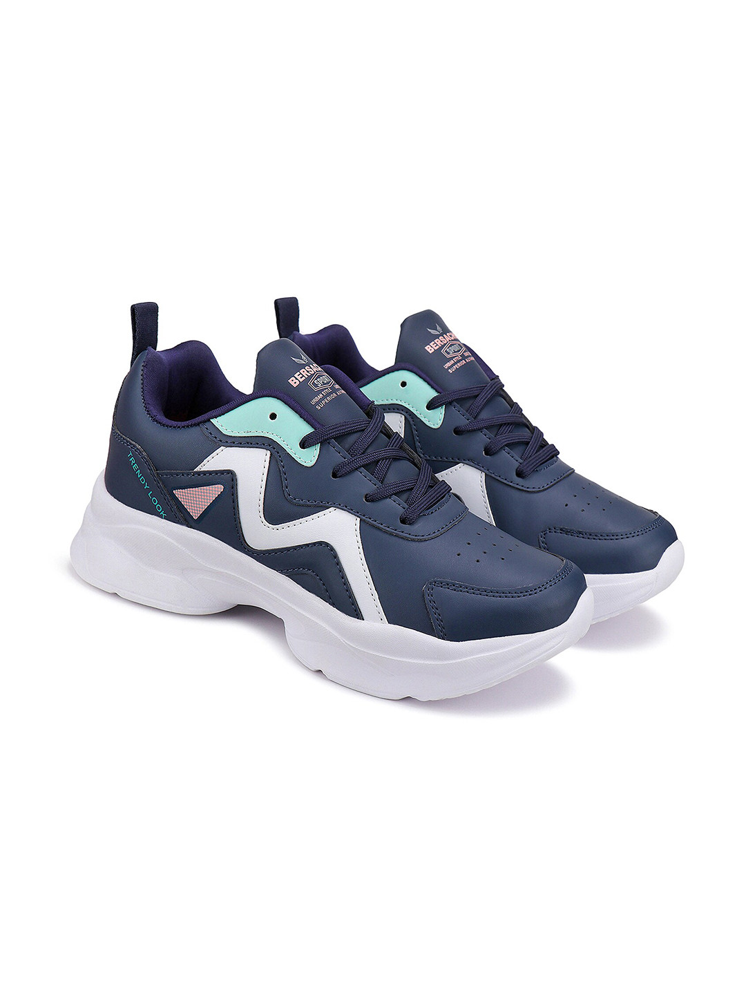 

BERSACHE Women Lightweight Canvas Non-Marking Running Shoes, Navy blue