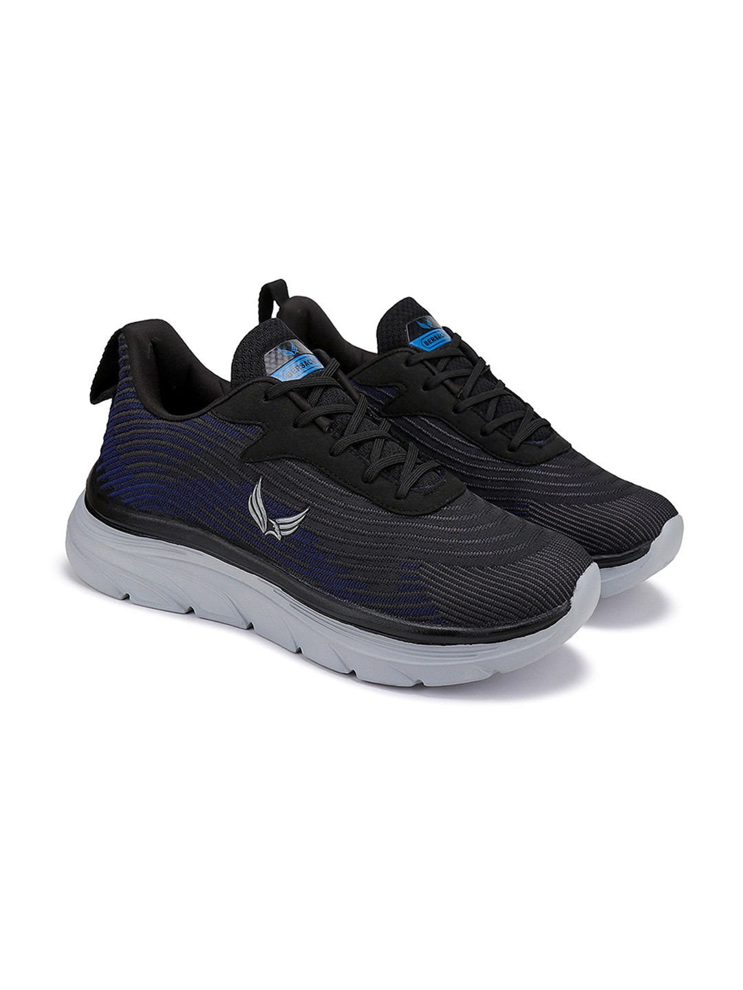 

BERSACHE Men Woven Design Lightweight Sneakers, Navy blue