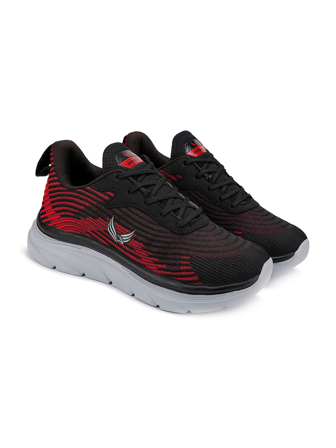 

BERSACHE Men Woven Design Lightweight Sneakers, Red