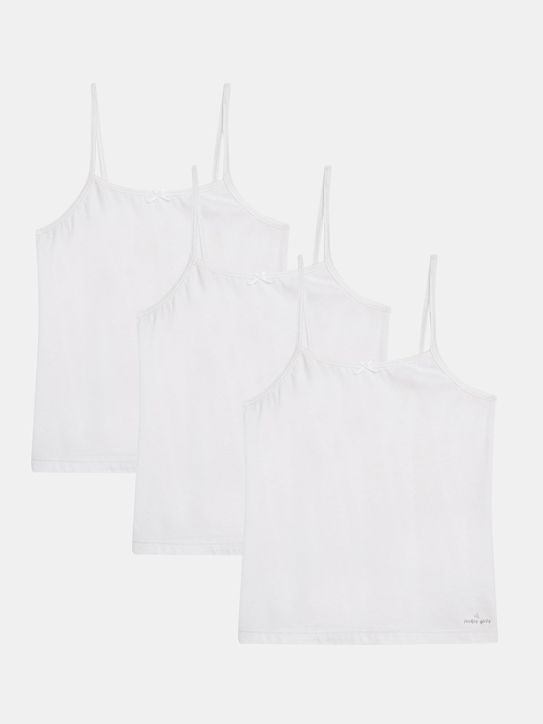 

Jockey Girls Pack Of 3 Super Combed Cotton Non Padded Camisoles- SG13-0305-WHITE