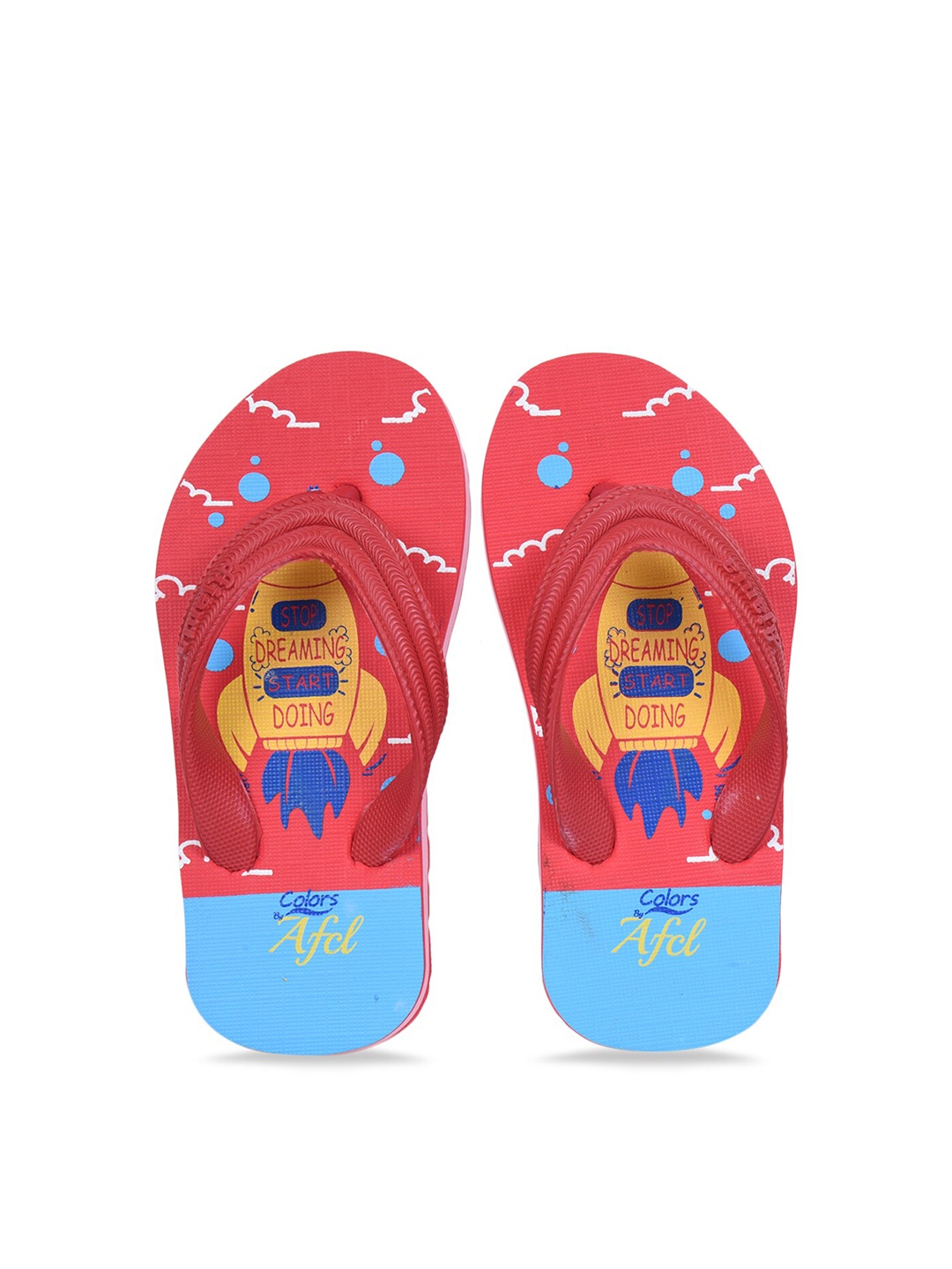 

Ajanta Kids T-Straps Rubber Flip-Flops, Red