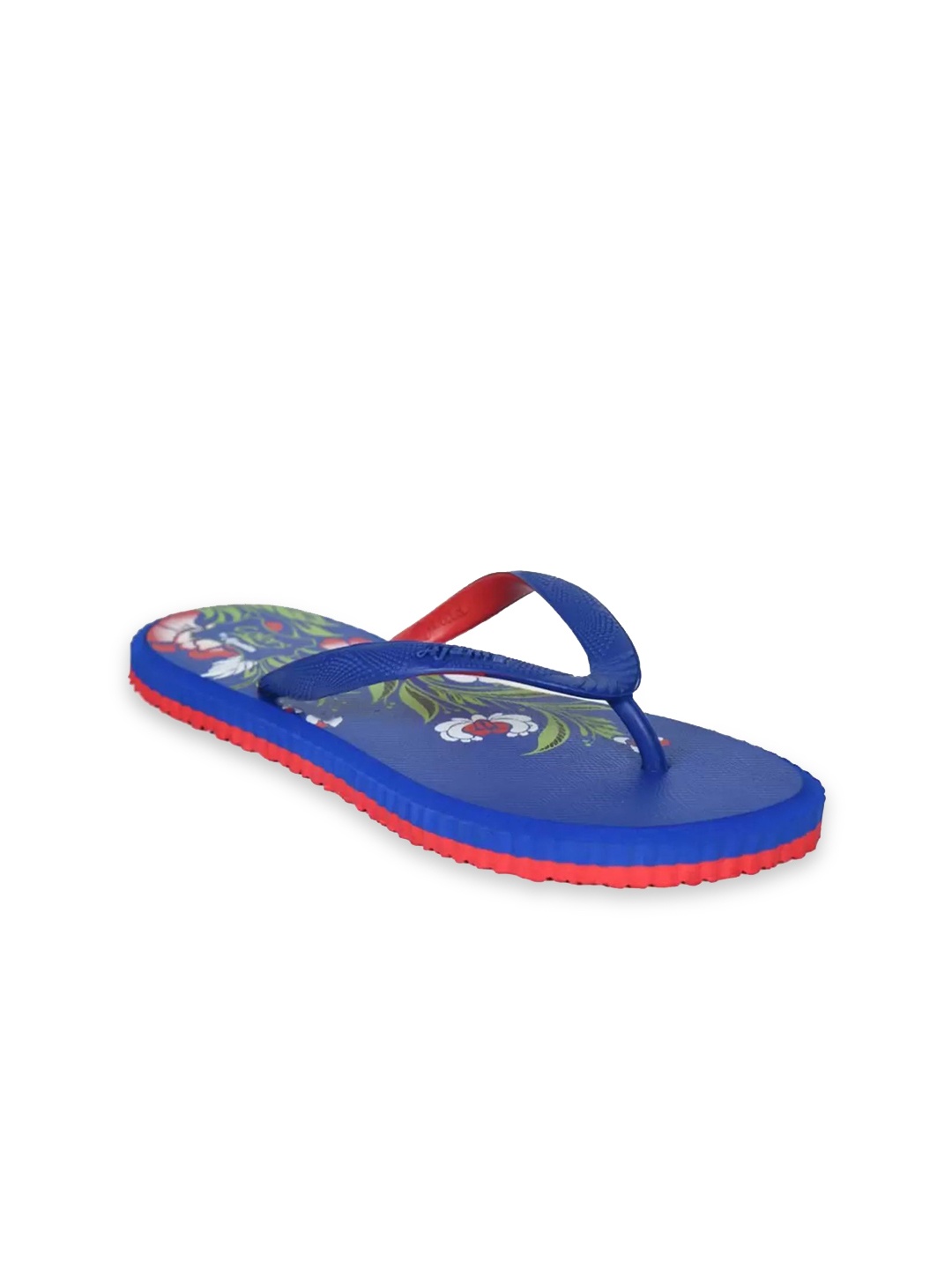 

Ajanta Kids T-Straps Printed Thong Flip-Flops, Blue
