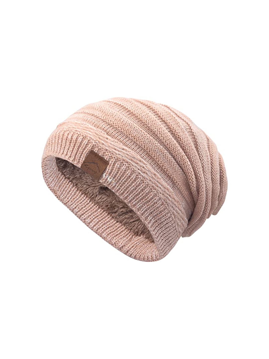 

Alexvyan Women Woollen Knitted Warm Winter Beanie, Beige