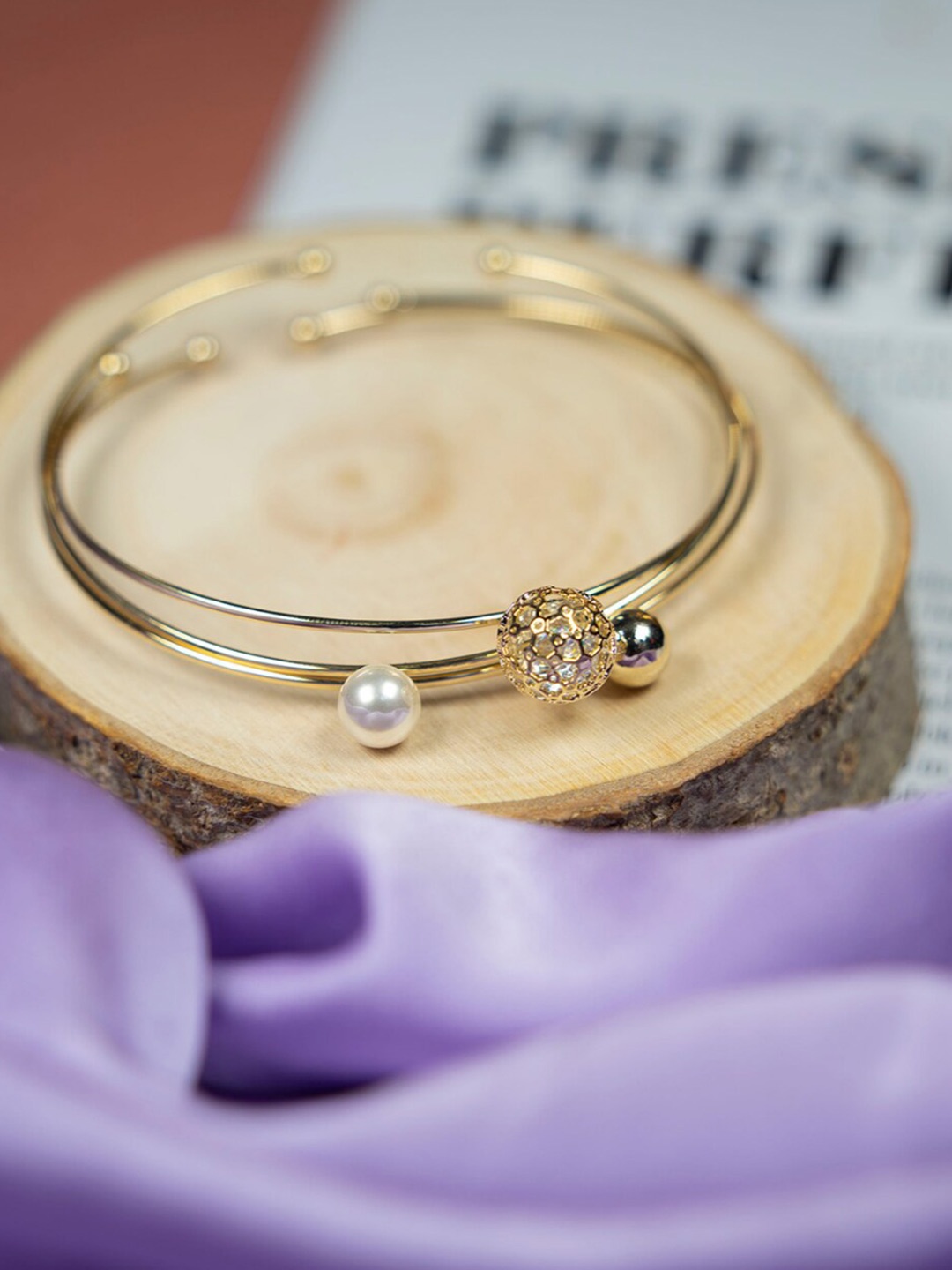 

SALTY Women Gold-Plated Cuff Bracelet