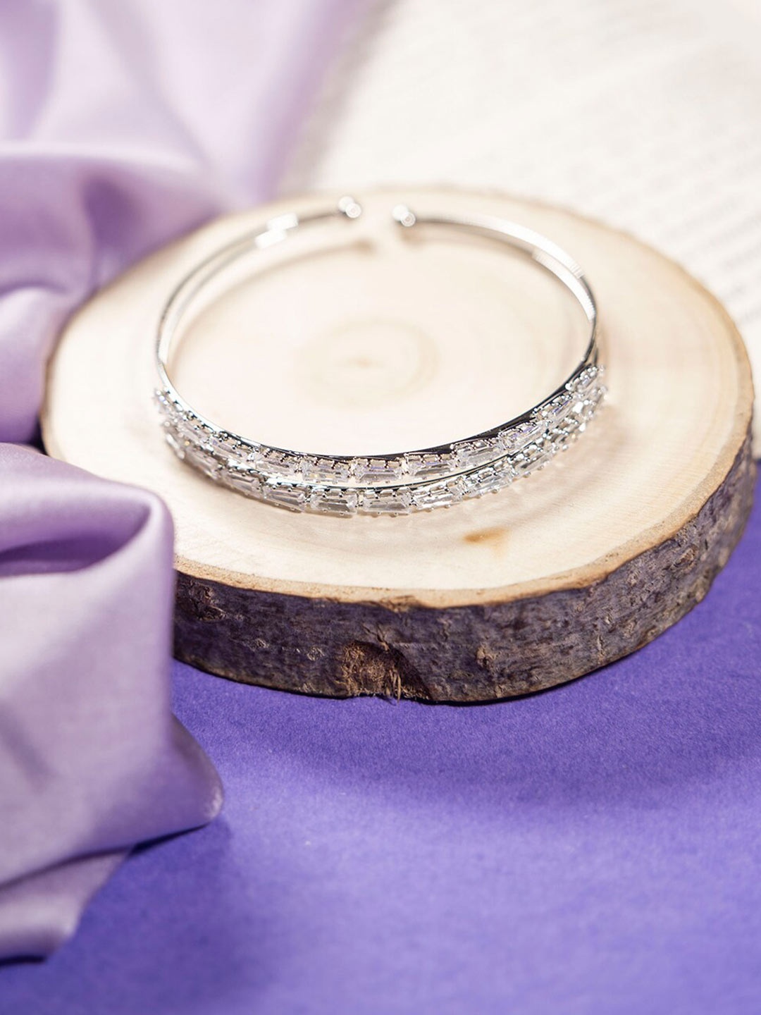 

SALTY Silver-Plated Bangle-Style Bracelet