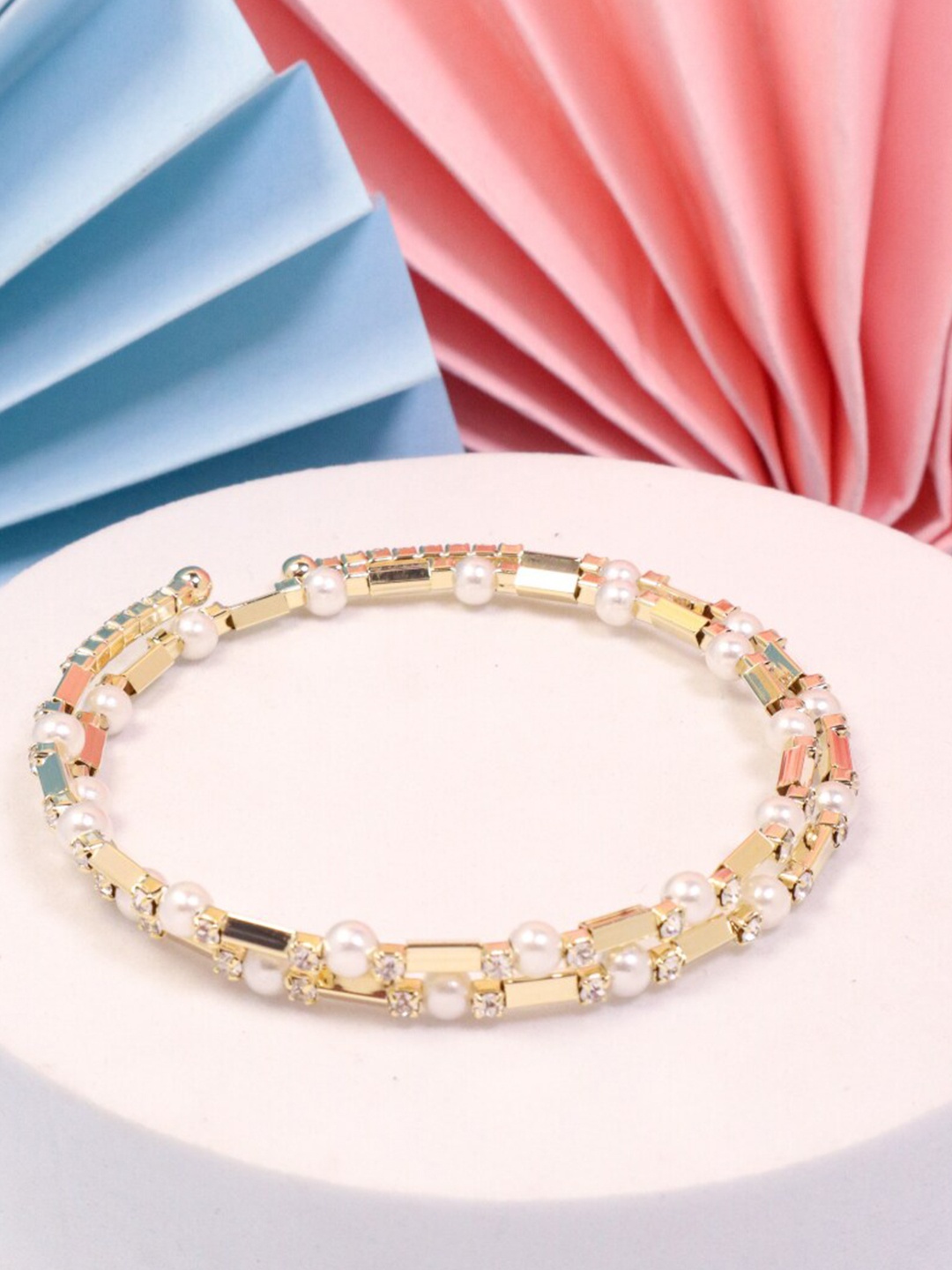 

SALTY Women Gold-Plated Cuff Bracelet