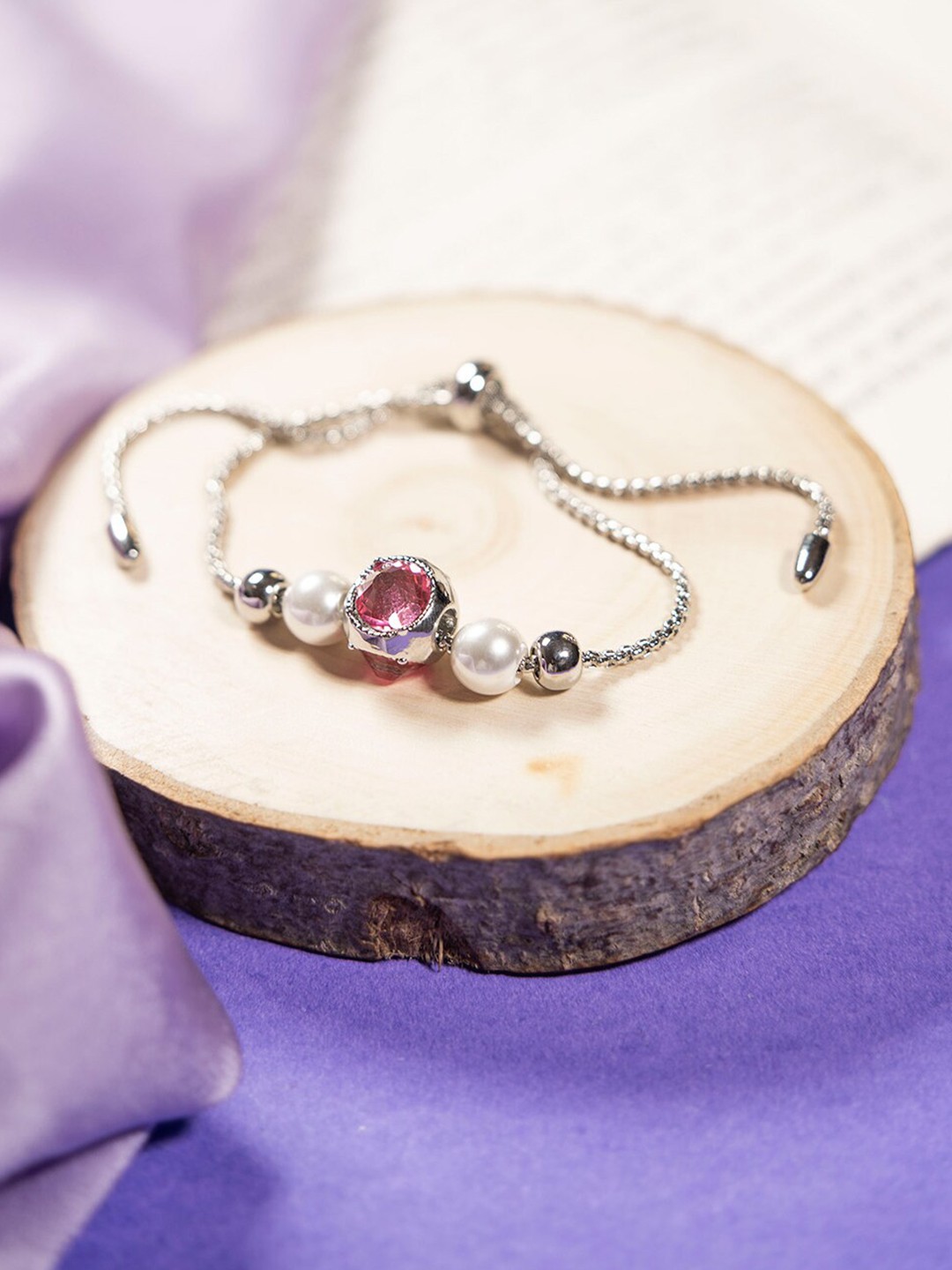 

SALTY Women Silver-Plated Wraparound Bracelet