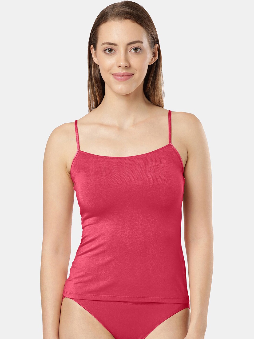 

Jockey Micro Modal Stretch Camisole with Adjustable Straps & StayFresh Treatment-1805, Pink