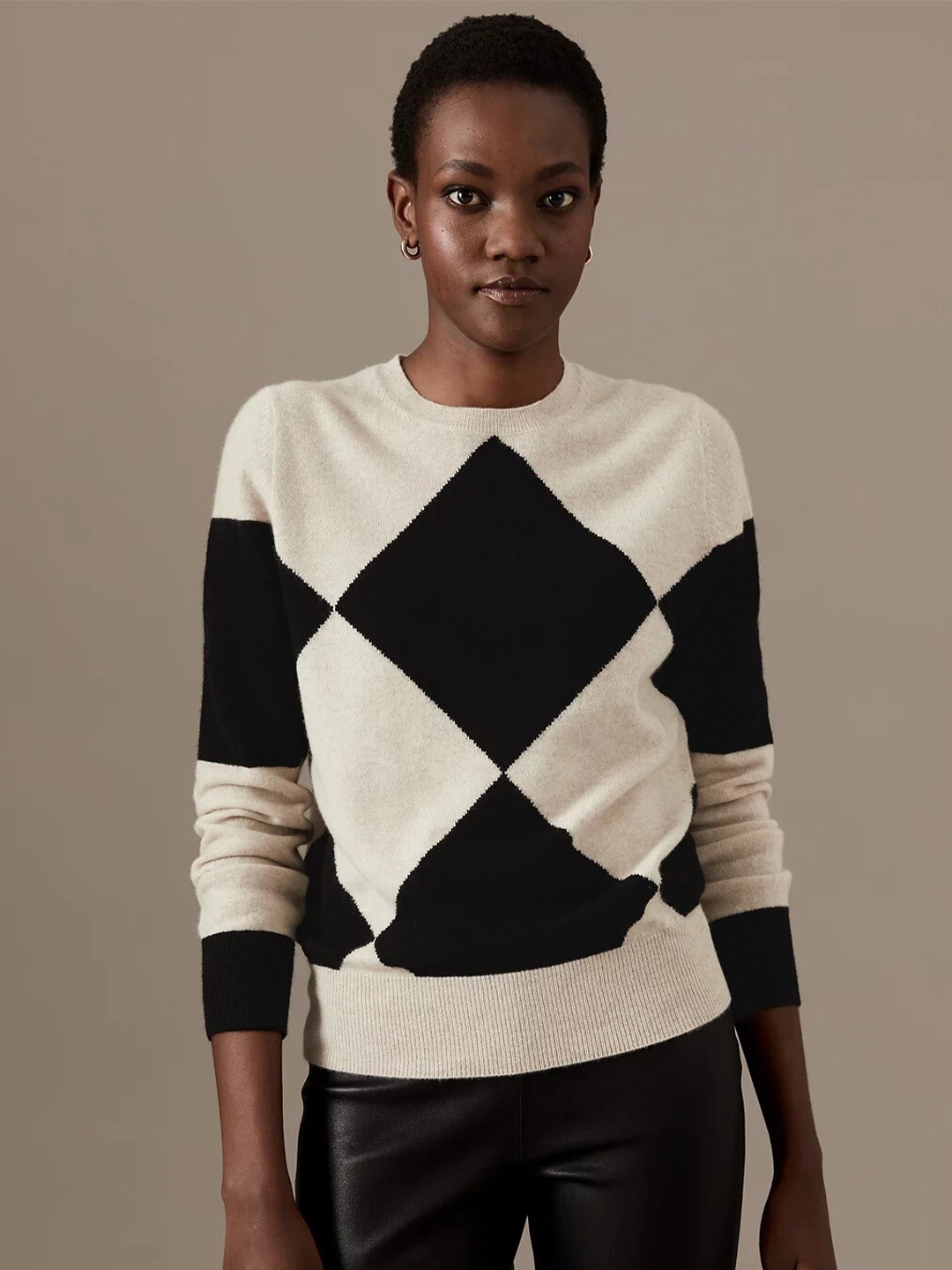 

Marks & Spencer Geometric Printed Pullover, Beige