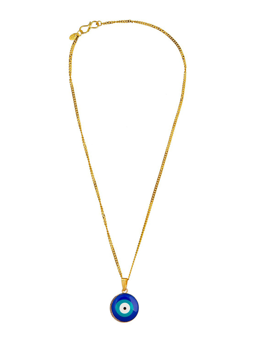 

Shining Jewel - By Shivansh Gold-Plated Evil eye Pendant, Blue