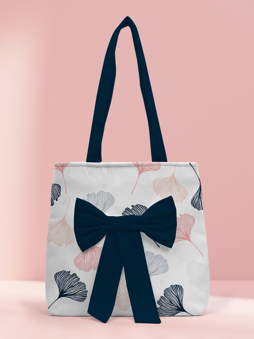 

Crazy Corner Women Floral Printed Bow Detail Tote Bag, White