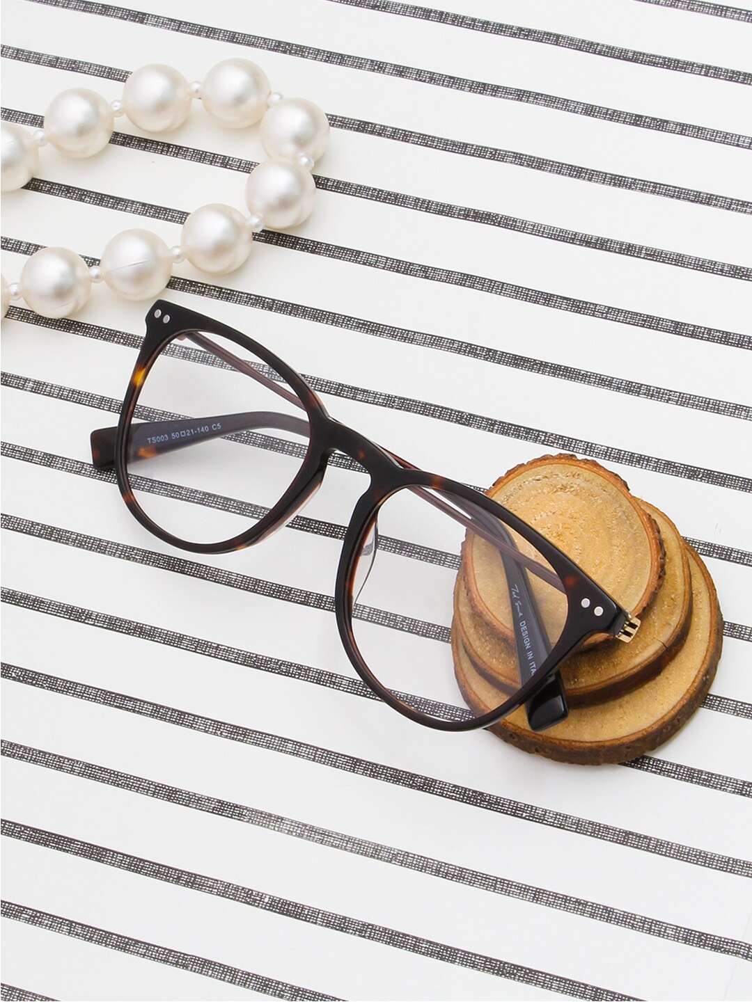 

Ted Smith Full Rim Wayfarer Frames ELWYN_C5, Brown