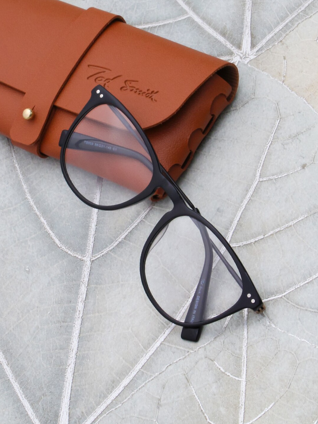 

Ted Smith Full Rim Wayfarer Frames ELWYN_C1, Black