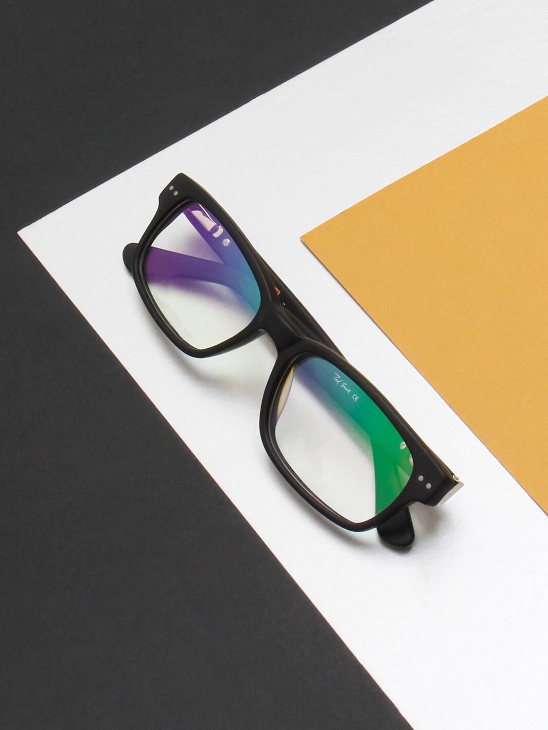 

Ted Smith Full Rim Wayfarer Frame DIVINE_M.BLK, Black