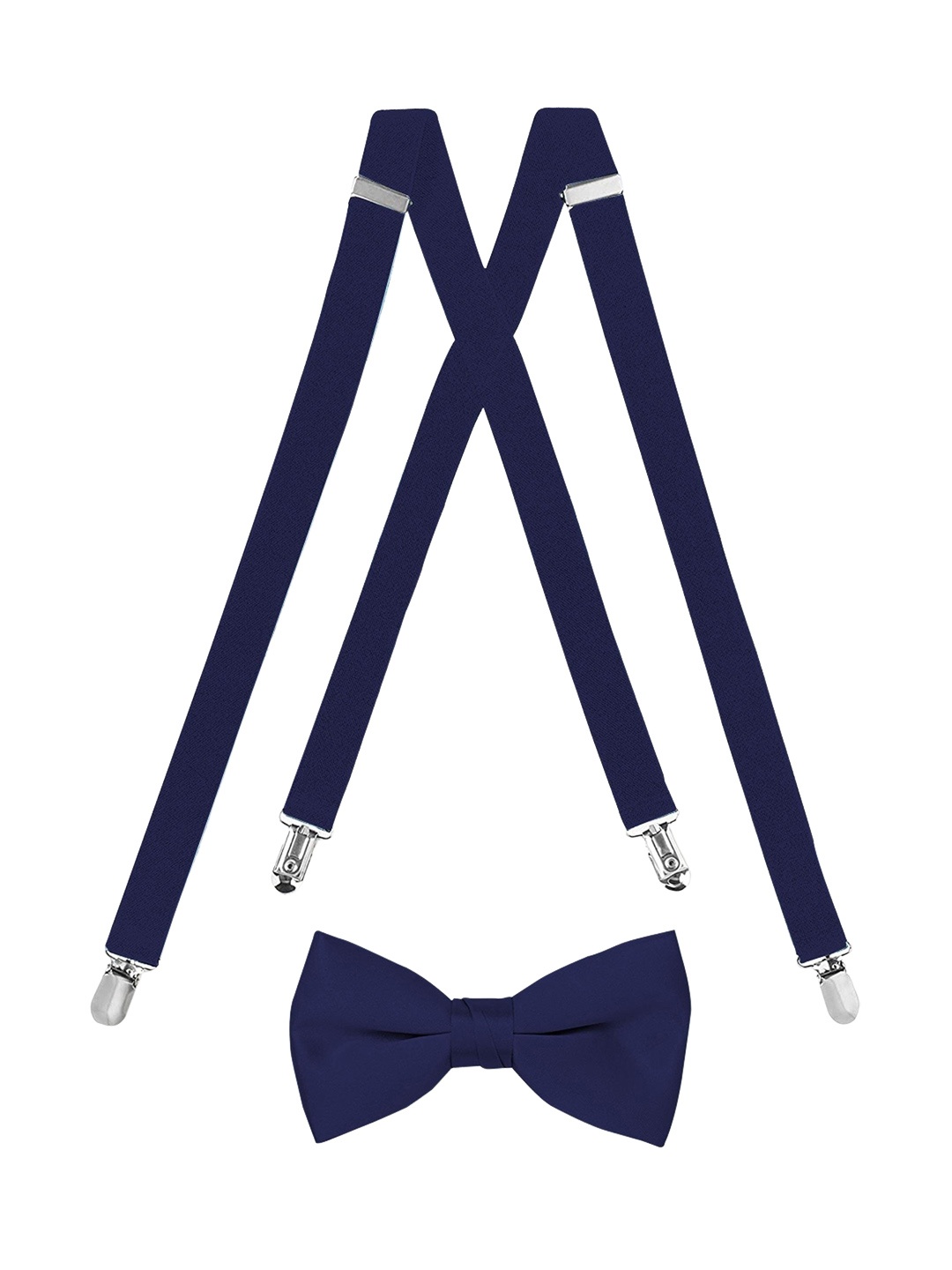 

Kastner Men Suspender Belt With Bow Tie, Navy blue