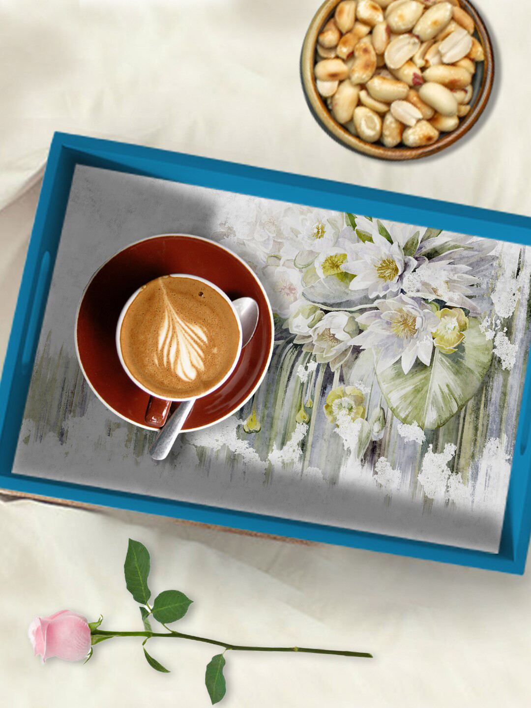 

PAPER PLANE DESIGN Printed Serving Tray, White