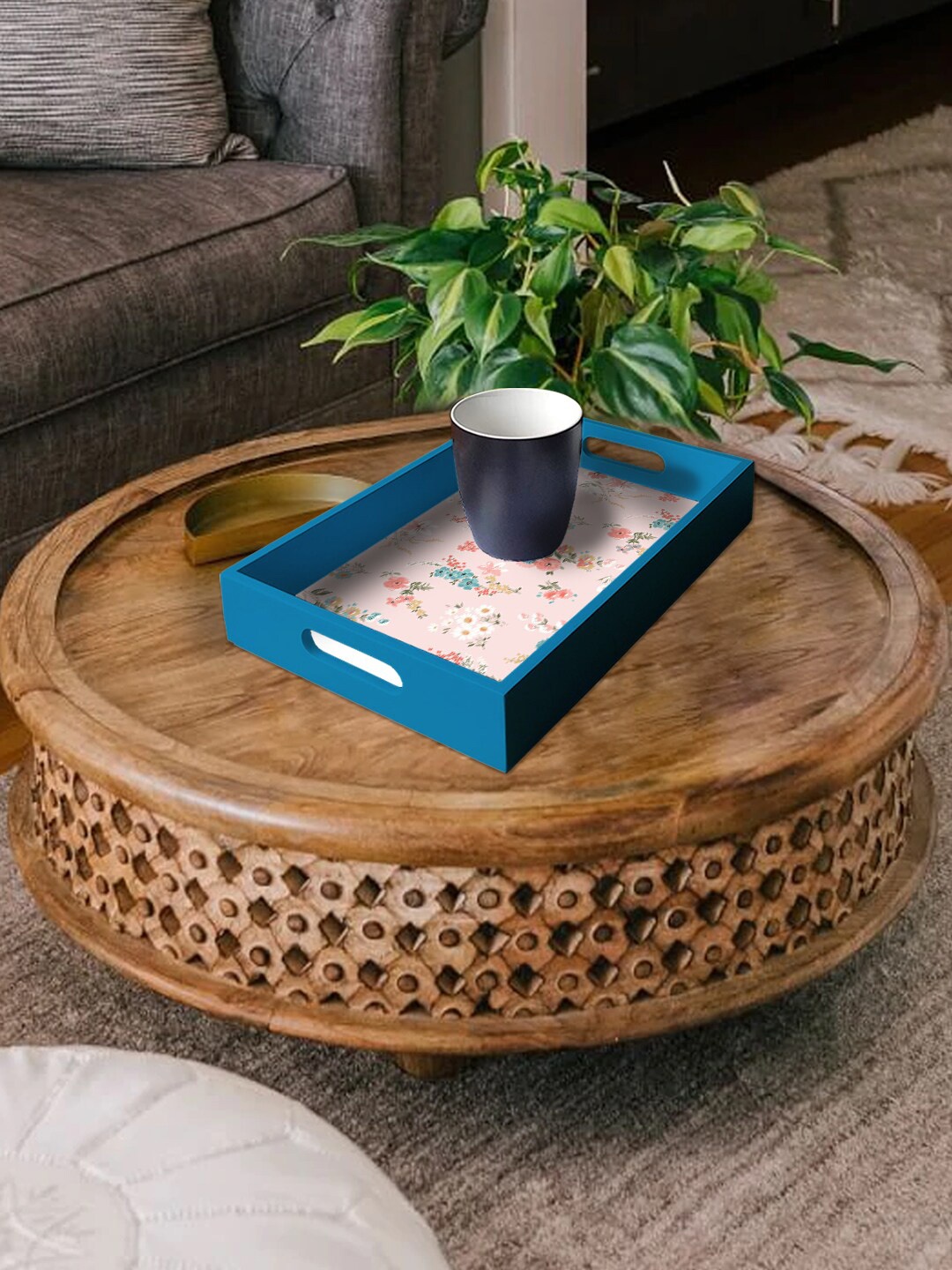 

PAPER PLANE DESIGN Blue Printed Serving Trays