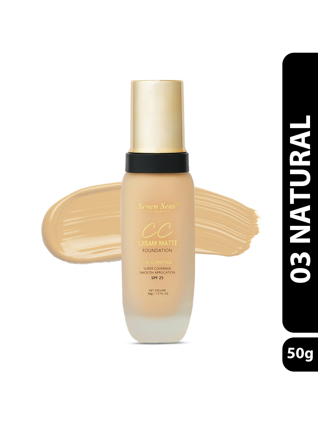 

Seven Seas CC Cream Matte Oil Control Super Coverage Foundation SPF-25 - Natural 03