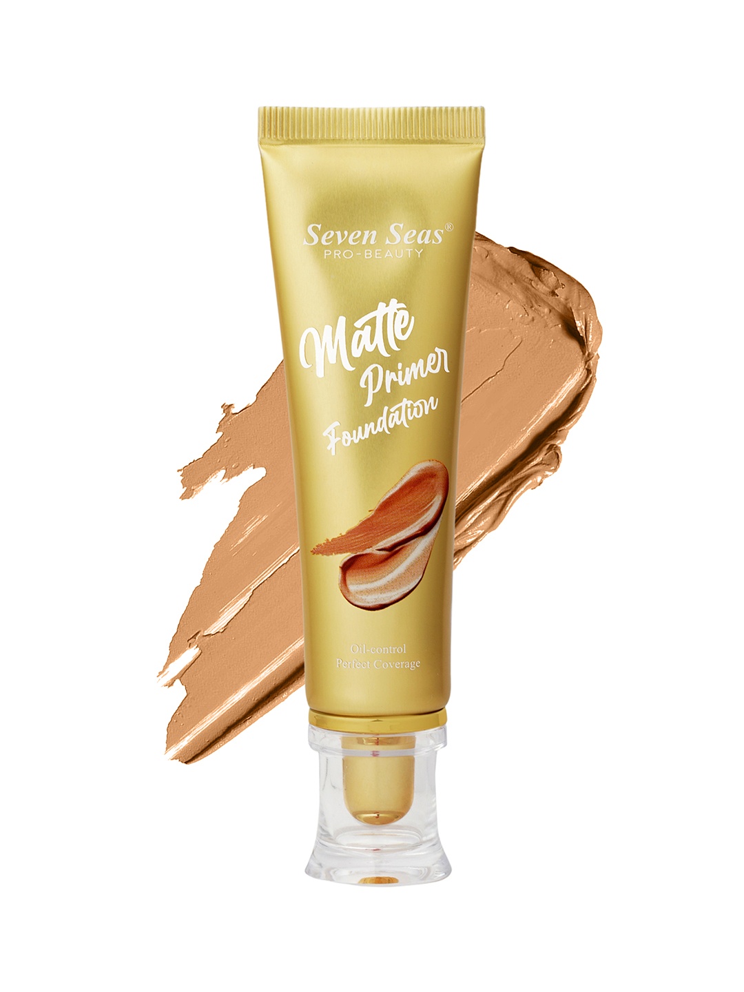 

Seven Seas Matte Primer Oil Control & Perfect Coverage Foundation 45 ml - Tawny 03, Cream