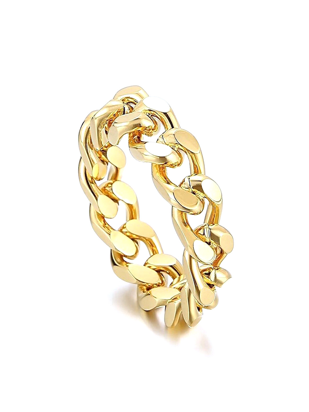 

UNIVERSITY TRENDZ Men Gold-Plated Adjustable Finger Ring