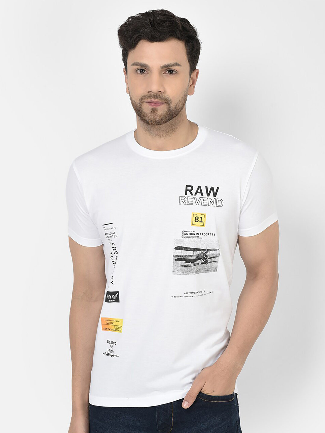 

COBB Typography Printed Cotton T-shirt, White