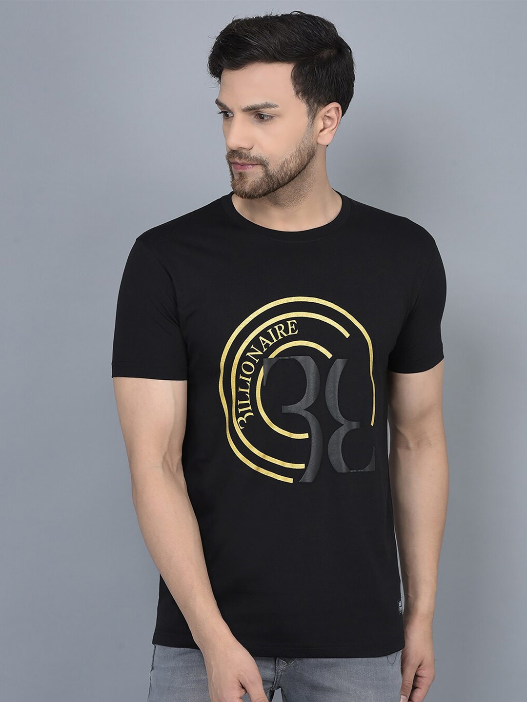 

COBB Typography Printed Cotton T-shirt, Black