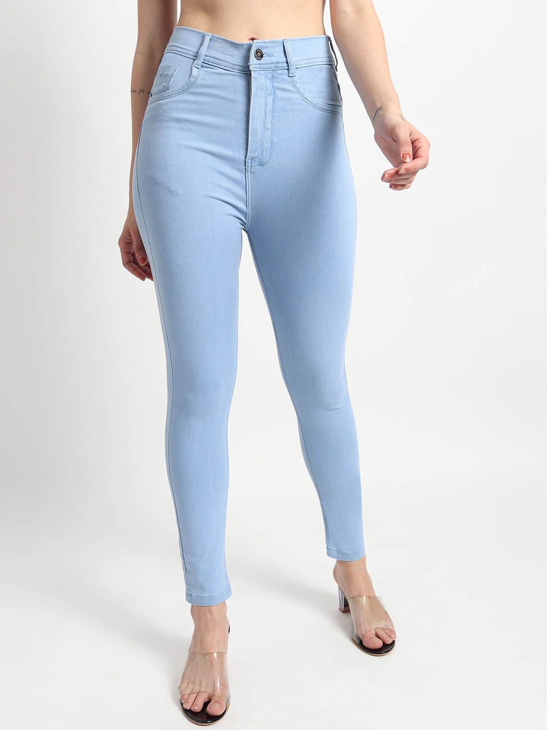 

TYFFYN Women Jean Slim Fit High-Rise Stretchable Jeans, Blue
