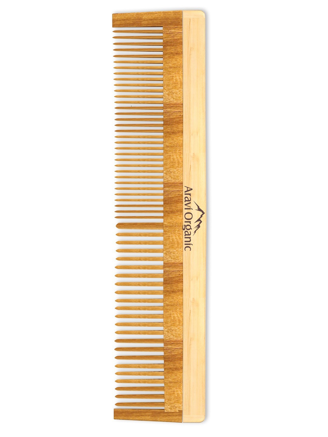 

Aravi Organic Handmade Wooden Neem Comb for Hair Growth & Hair Fall Control - 1 Piece, Brown