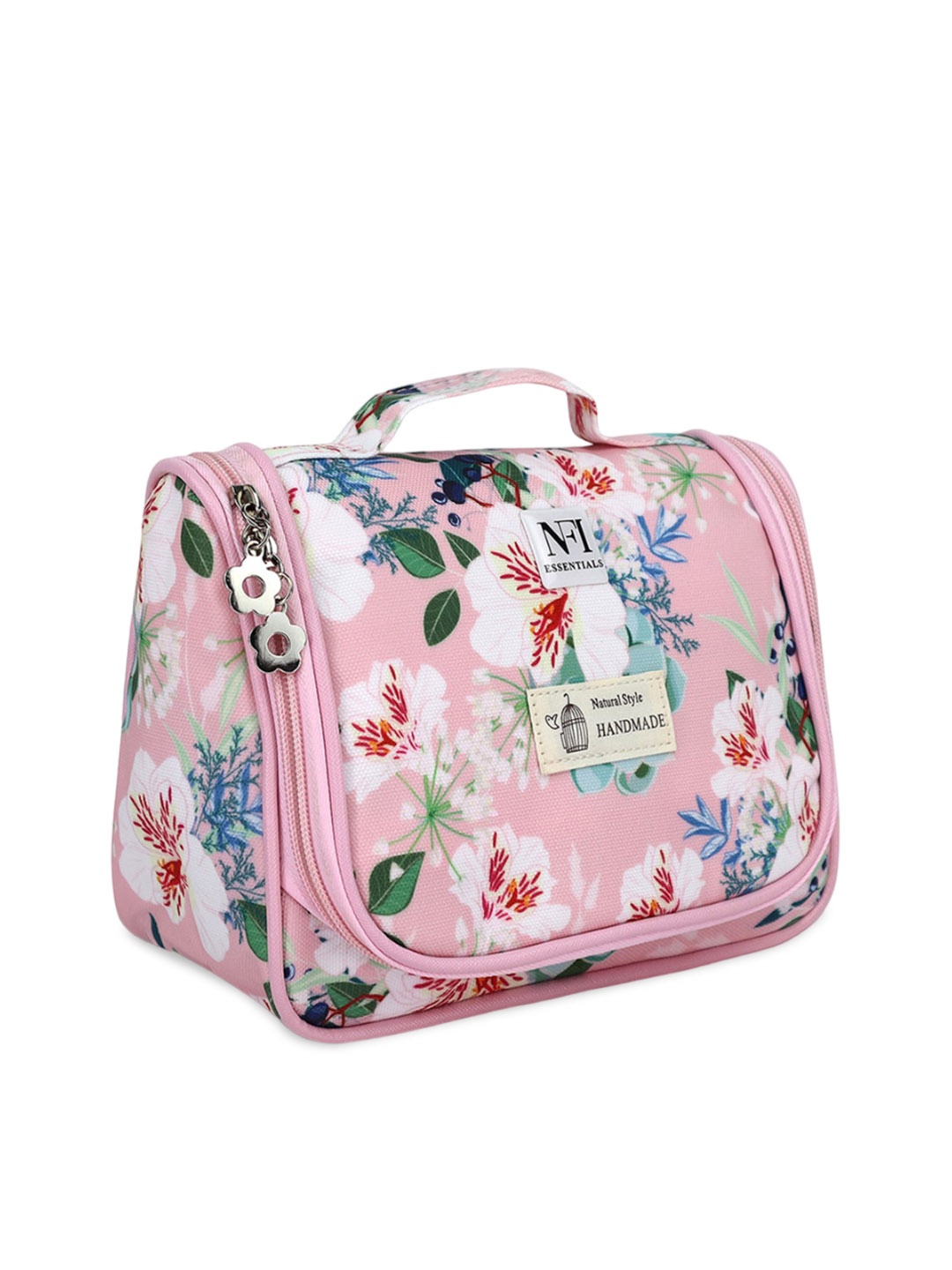

NFI essentials Women Floral Printed Travel Cosmetics Pouch, Pink