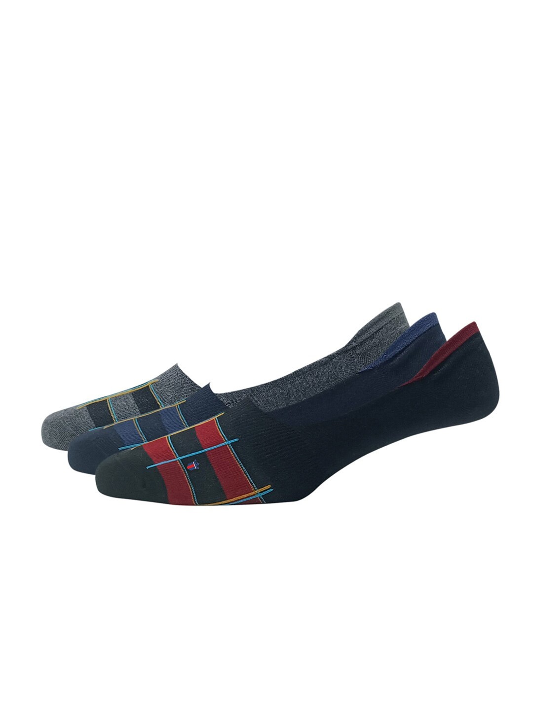 

Louis Philippe Men Pack of 3 Checked Socks, Black