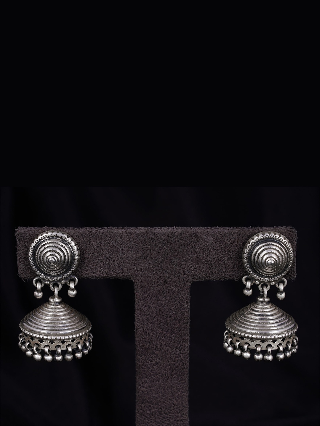 

Shyle Silver-Plated 925 Sterling Silver Classic Jhumkas