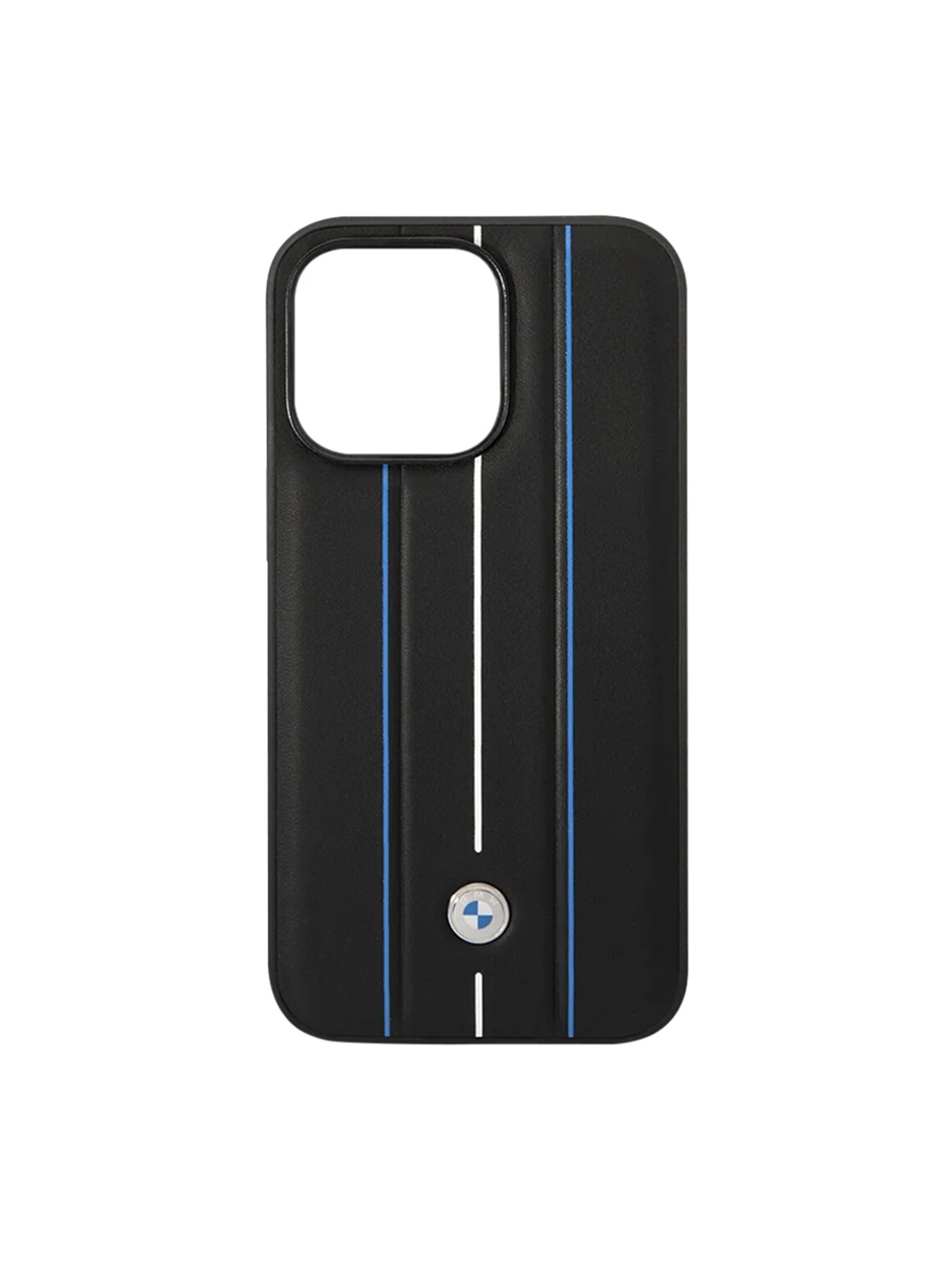 

TREEMODA Signature Line Metal Logo iPhone 13 Promax Phone Back Cover, Black
