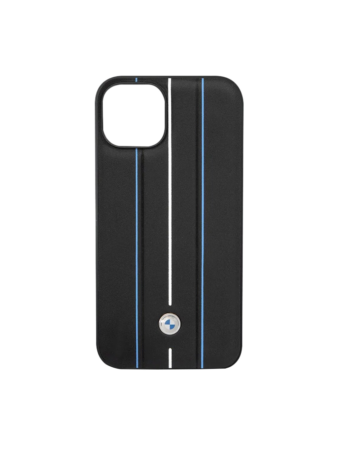 

TREEMODA Striped Signature Line Logo Case iPhone 11 Back Case, Black