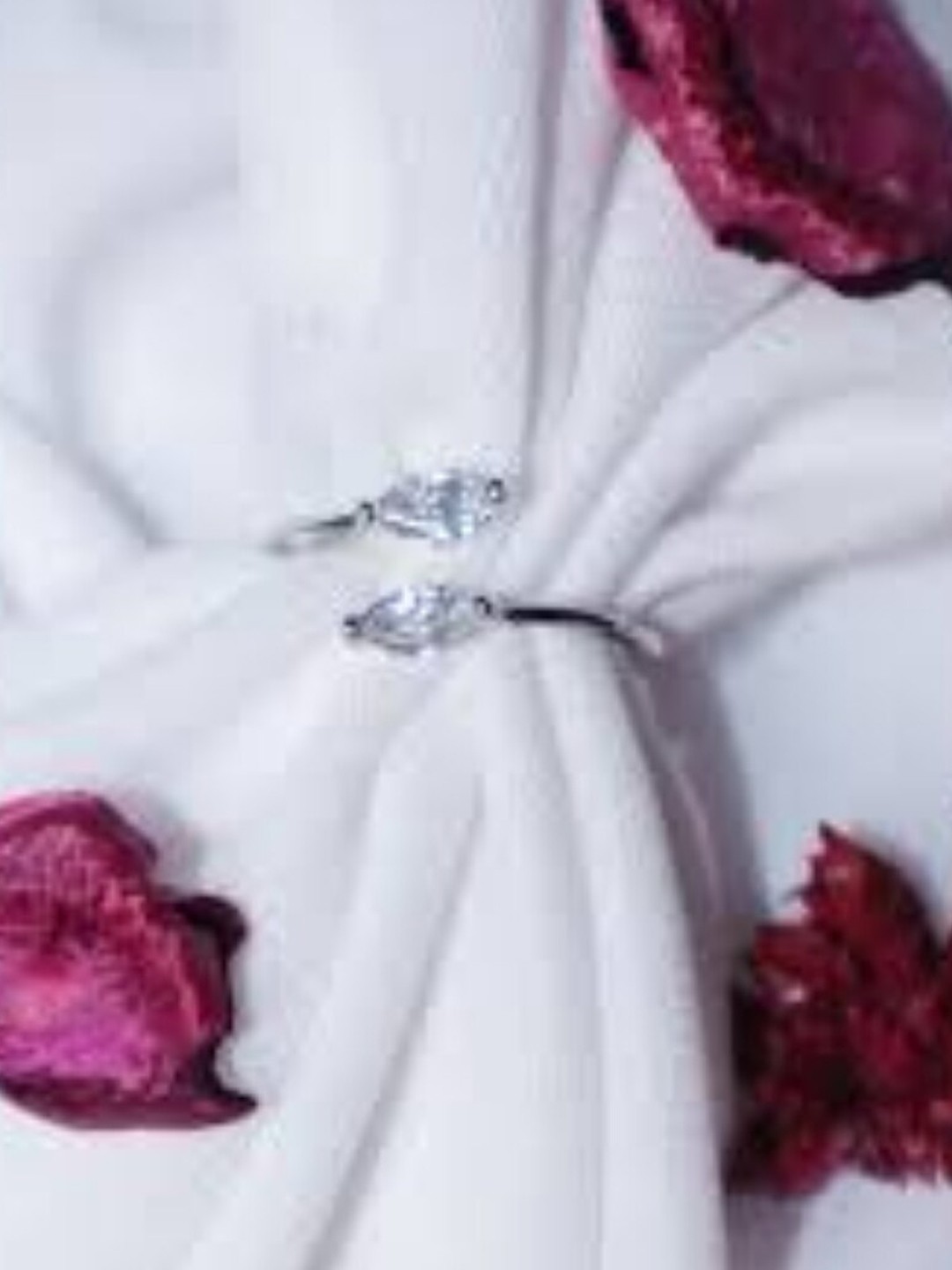

SALTY Crystal-Studded Finger Ring, Silver