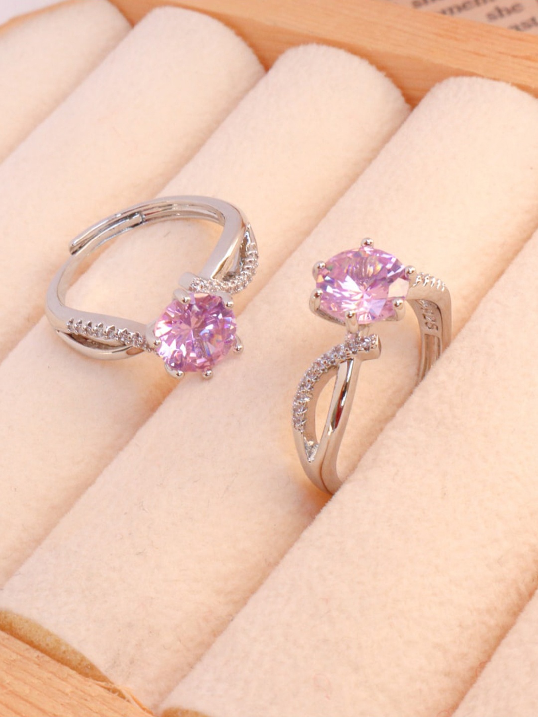 

SALTY Stone-Studded Eternity Vow Ring, Silver