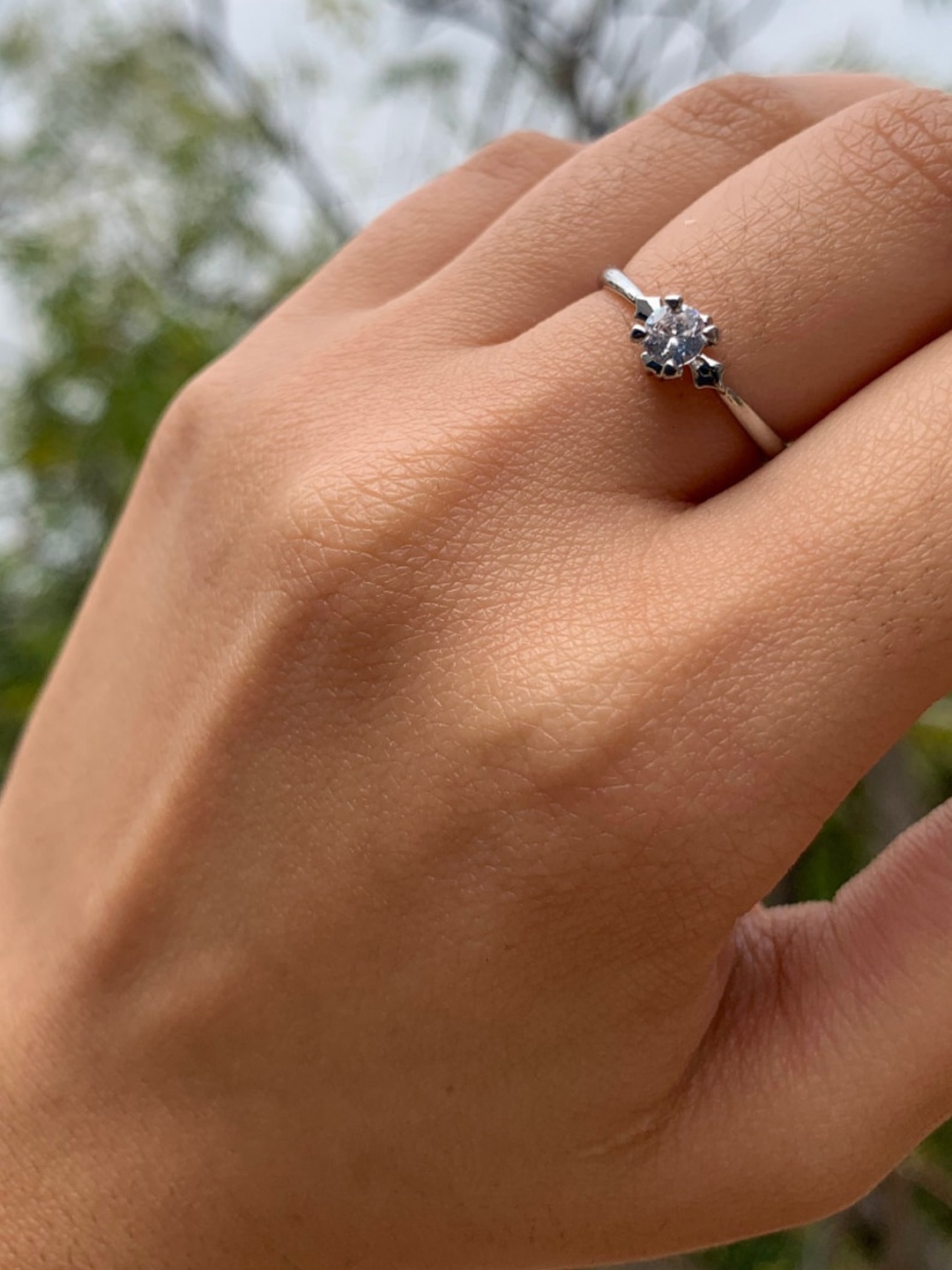

SALTY Stone-Studded Moana Crystal Ring, Silver