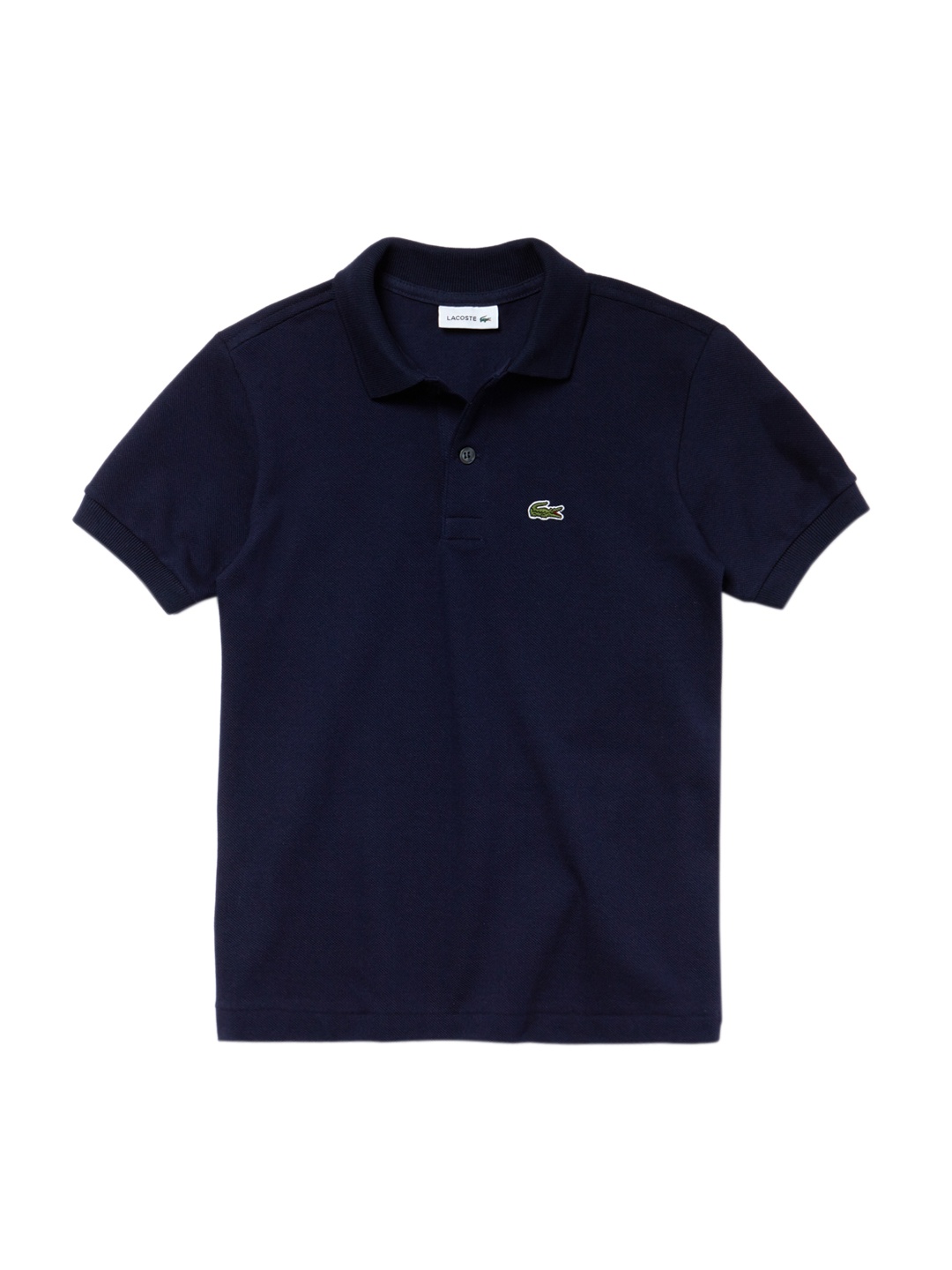 

Lacoste Boys Navy Blue Solid Polo Collar T-shirt