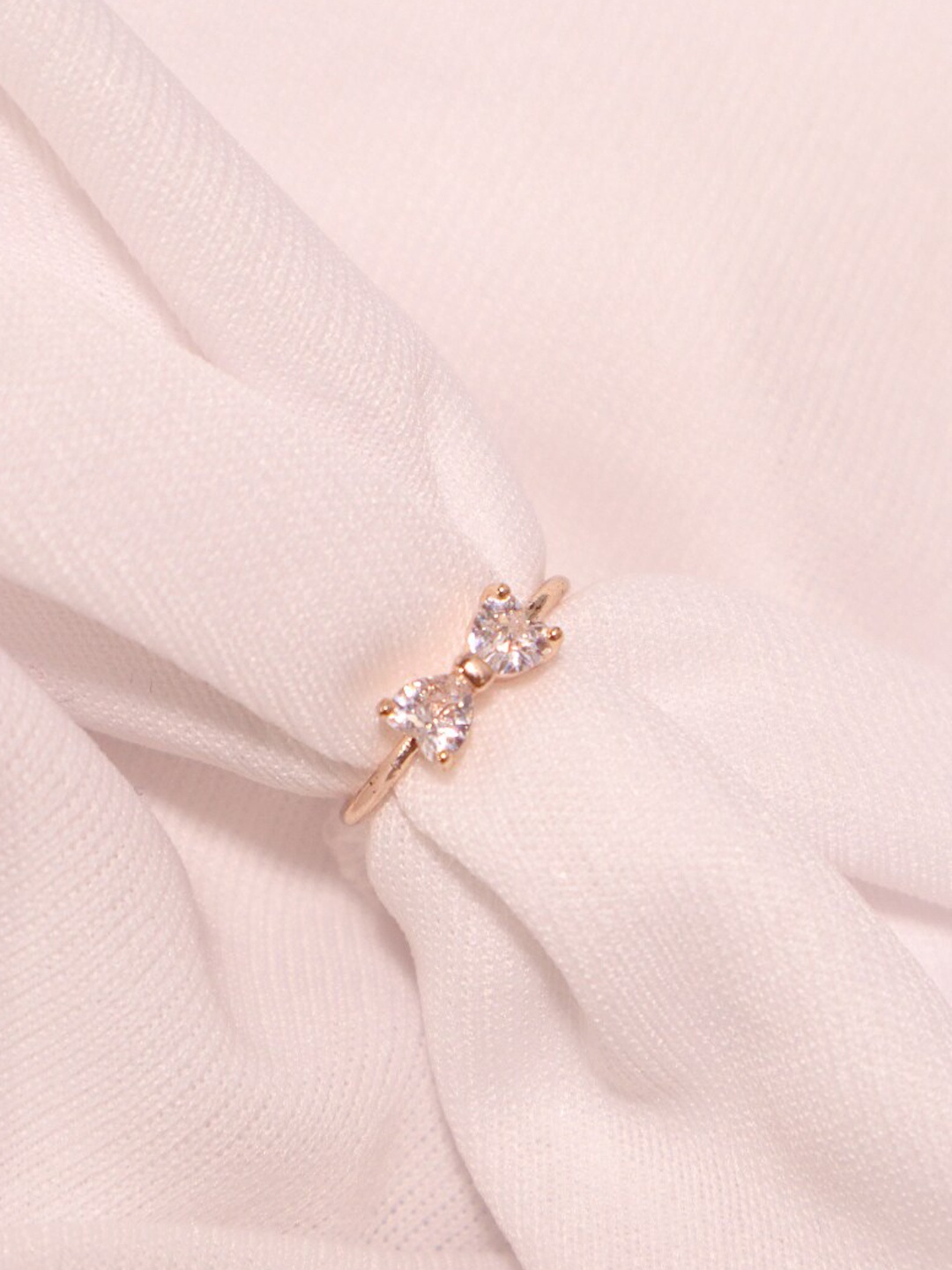 

SALTY Stone-Studded Anti Tarnish Ring, Gold