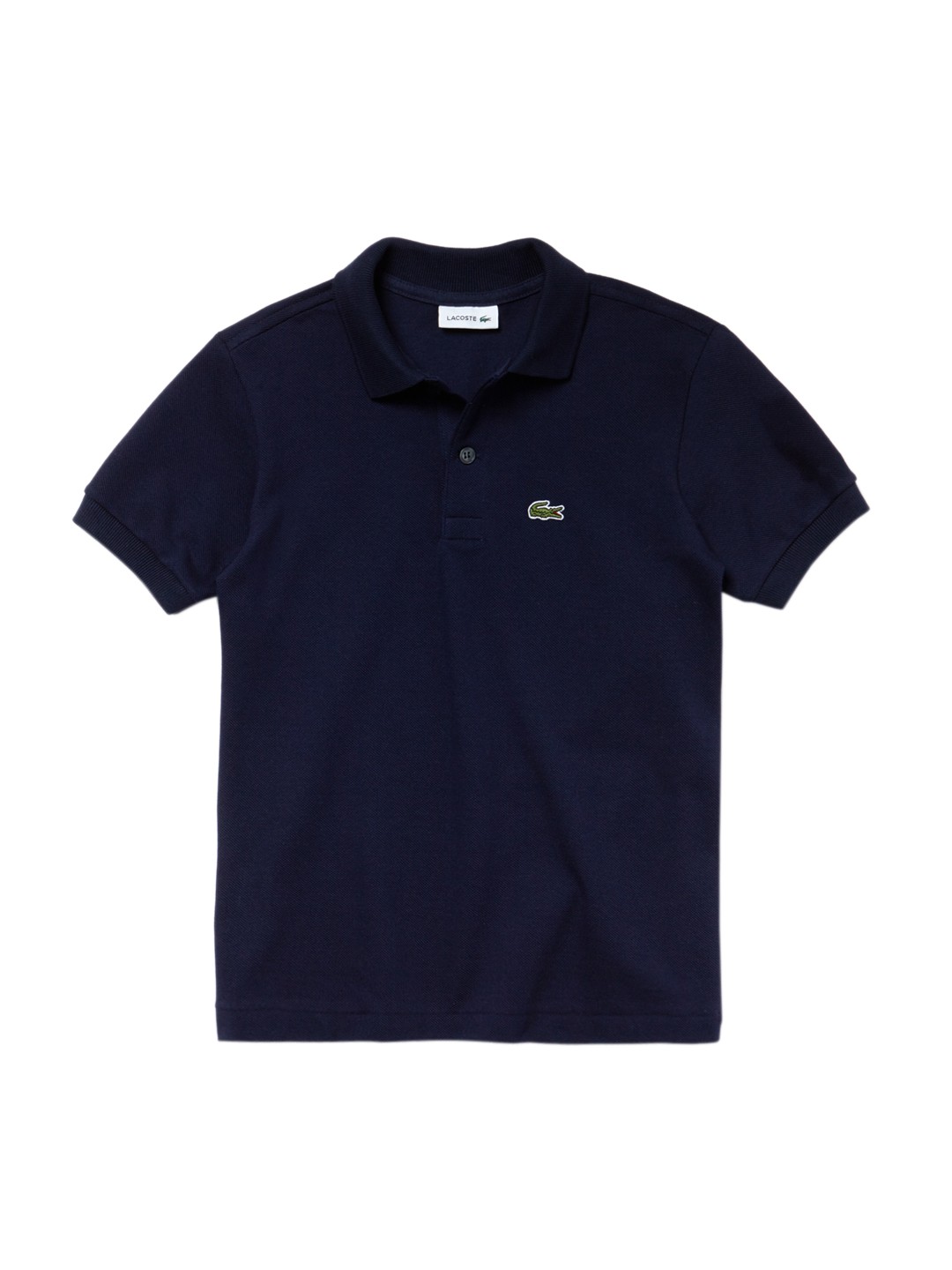 

Lacoste Boys Navy Blue Solid Polo Collar T-shirt
