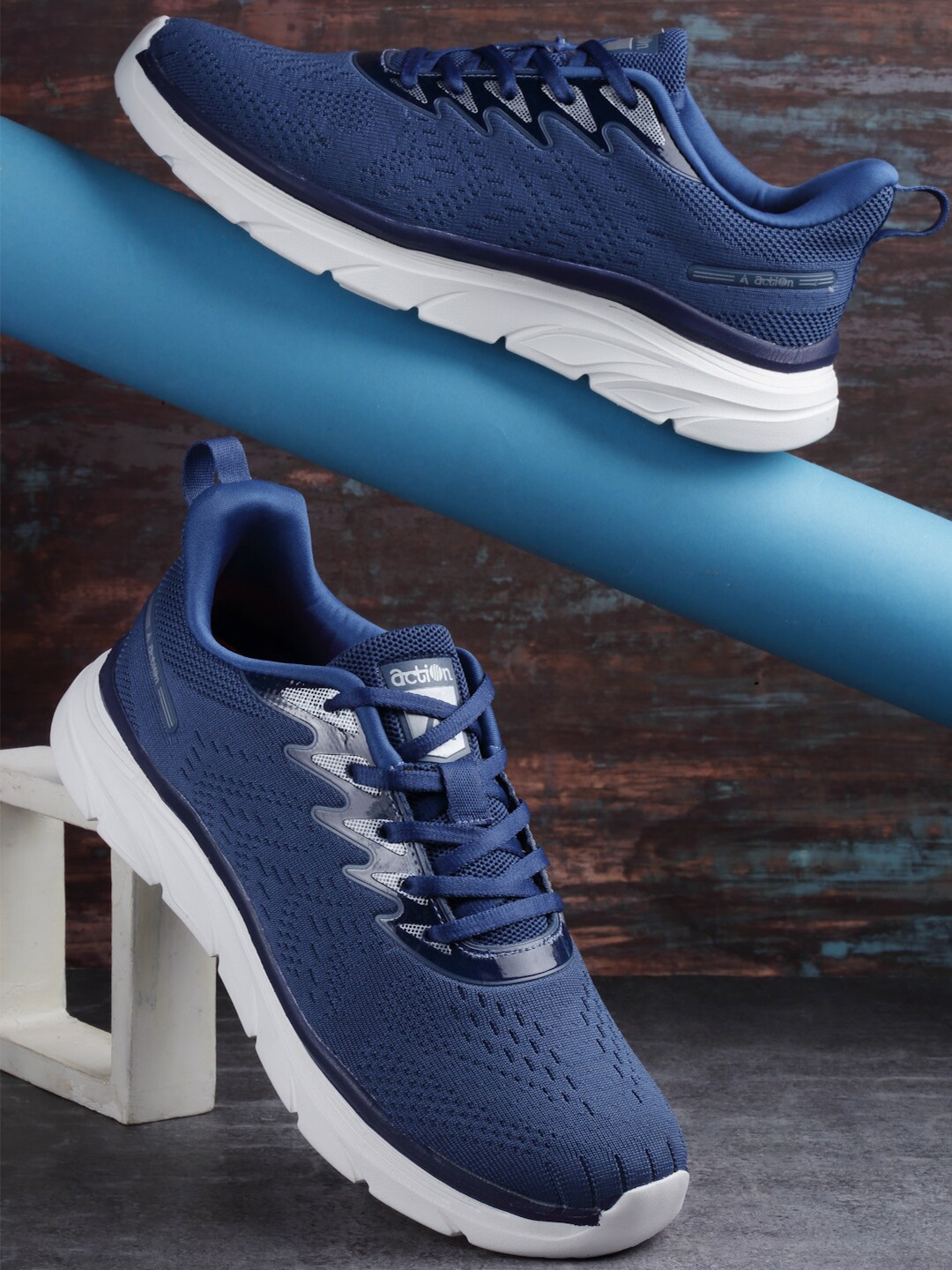 

Action Men Athleo Air Max Mesh Non-Marking Running Shoes, Navy blue