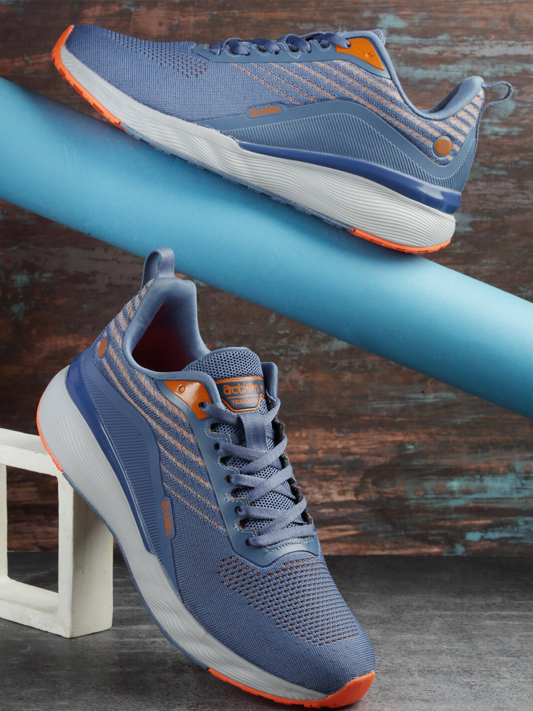 

Action Men Mesh Non-Marking Running Sports Shoes, Blue