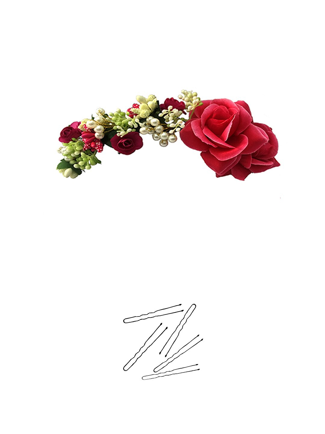 

Hair Flare Artificial Flowers & Hair Pins Hair Accessory Set, Fuchsia