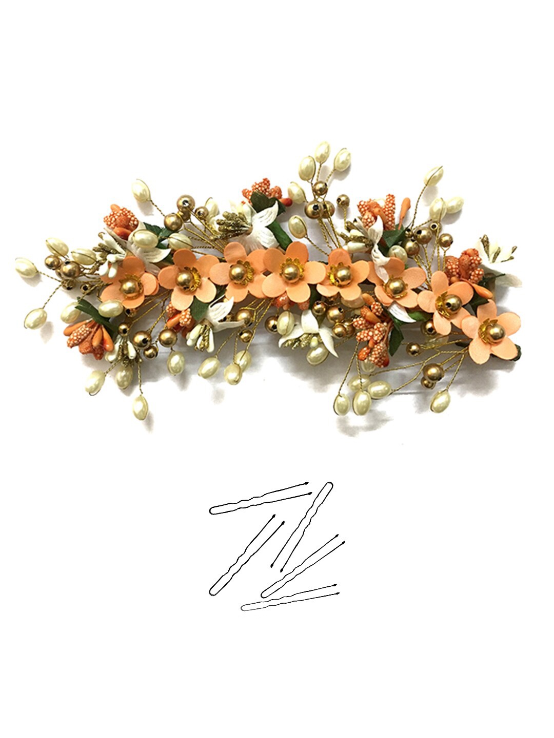 

Hair Flare Women Atrificial Flower Hair Pin, Peach
