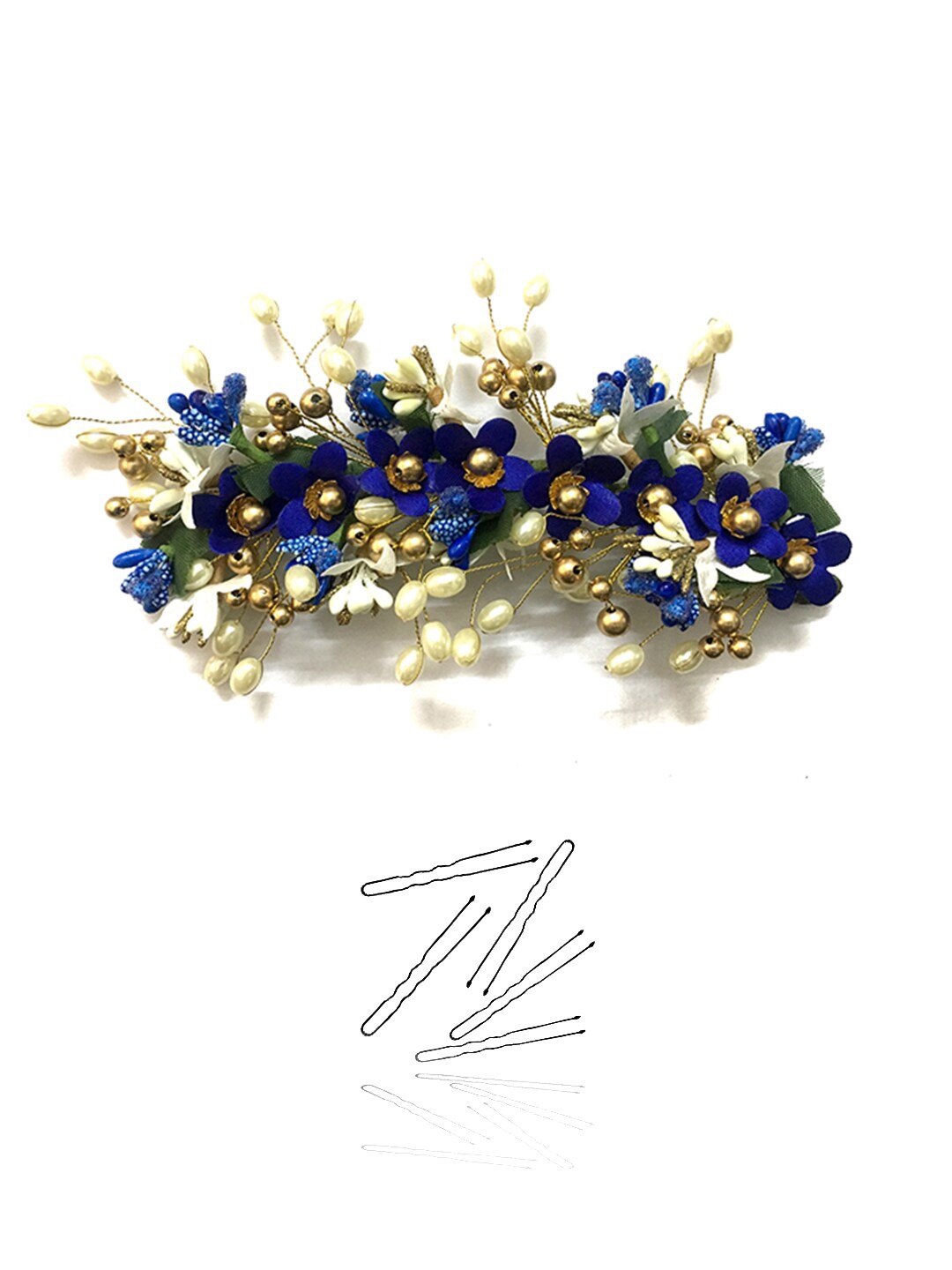 

Hair Flare Artificial Flowers & Hair Pins Hair Accessory Set, Blue