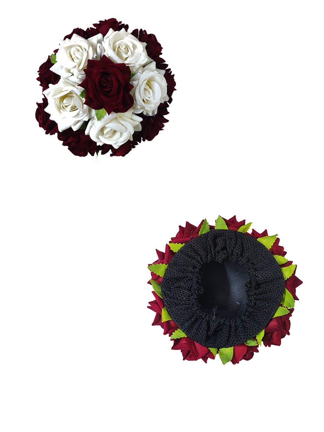 

Hair Flare Women Rounded Rose Flower Hair Pin, Maroon
