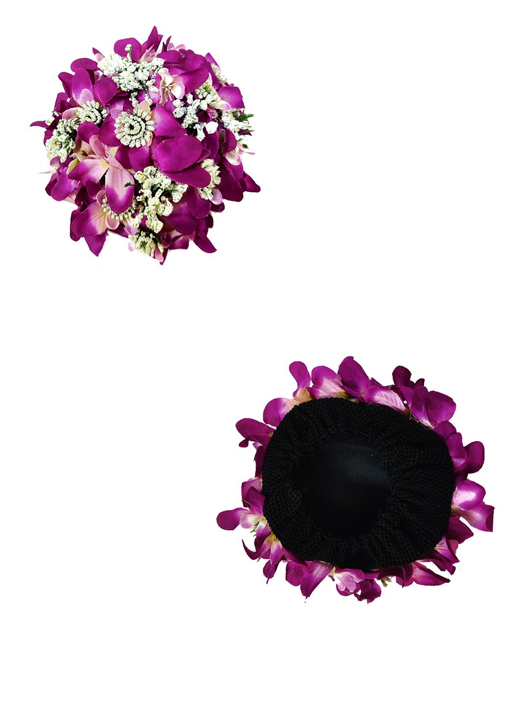 

Hair Flare Women Artificial Glossy Lily Flower Design Rounded Hair Pin, Purple